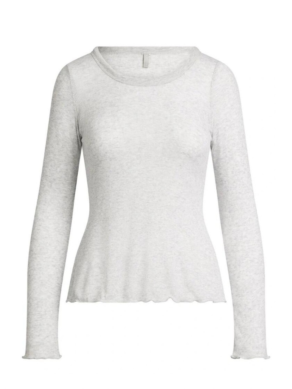 SKIMS SHEER COTTON Long Sleeve Wide Crew
